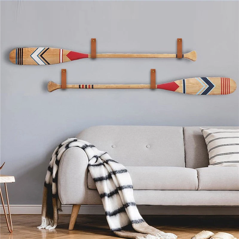 Leather Curtain Rod Holder PU Loop Strap Wall Hooks For Hanging Towel Tapestry Canoe Paddle