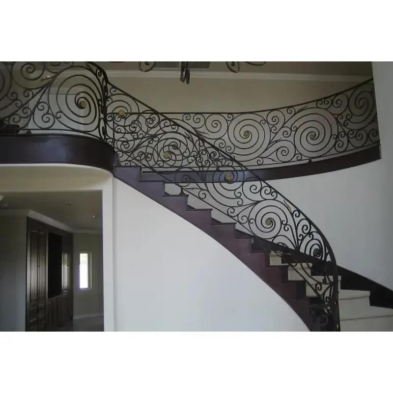 Tanlong Classical Wrought Iron Staircase Railing Balustrade Handrail Steel Railing