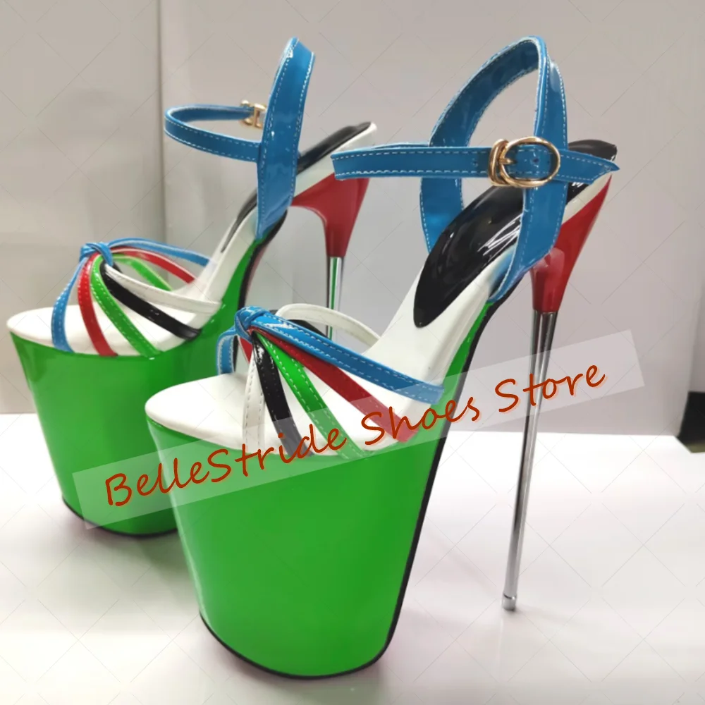

Colorful Cross Strap Platform Sandals Open Toe Women Shoes Stilettos High Heels Party Banquet Dating 2025 Zapatos Para Mujere
