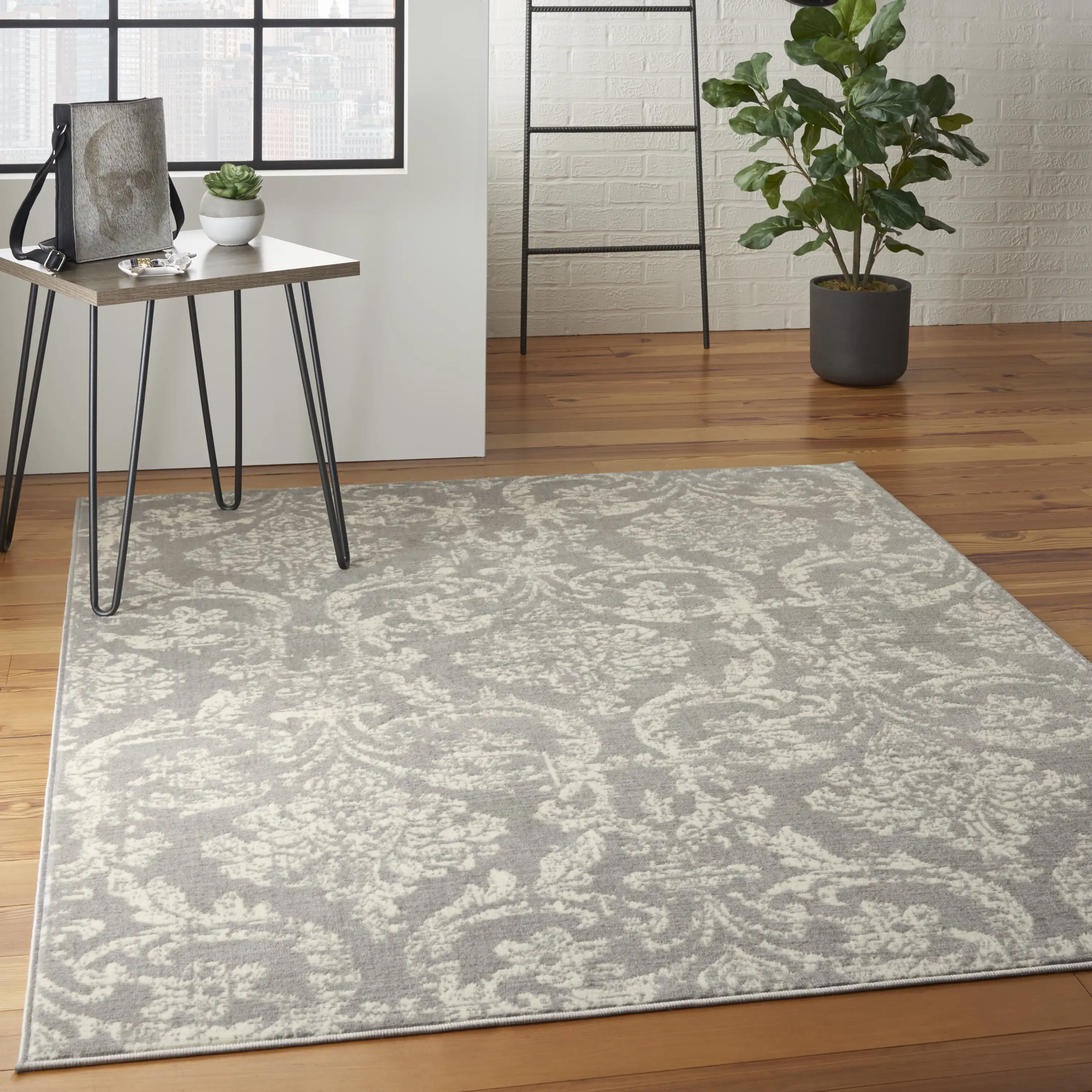 

Bliss Vintage Farmhouse Grey 5'3 x 7'3 Area Rug, (5' x 7')