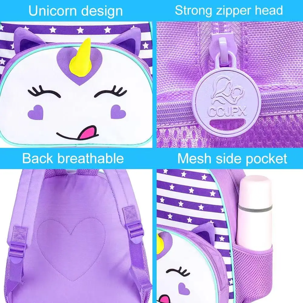 3PCS Toddler Backpack for Girls, 12\