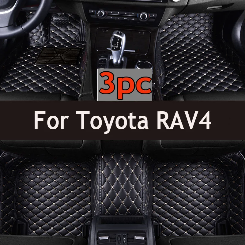 

Custom Auto Luxury Leather Car Floor Mat For Toyota RAV4 2009 2010 2011 2012 2013 Car Mat Full Set Women Waterproof Accessories