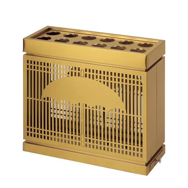 

New Chinese umbrella stand, stainless steel rose gold rain gear rack