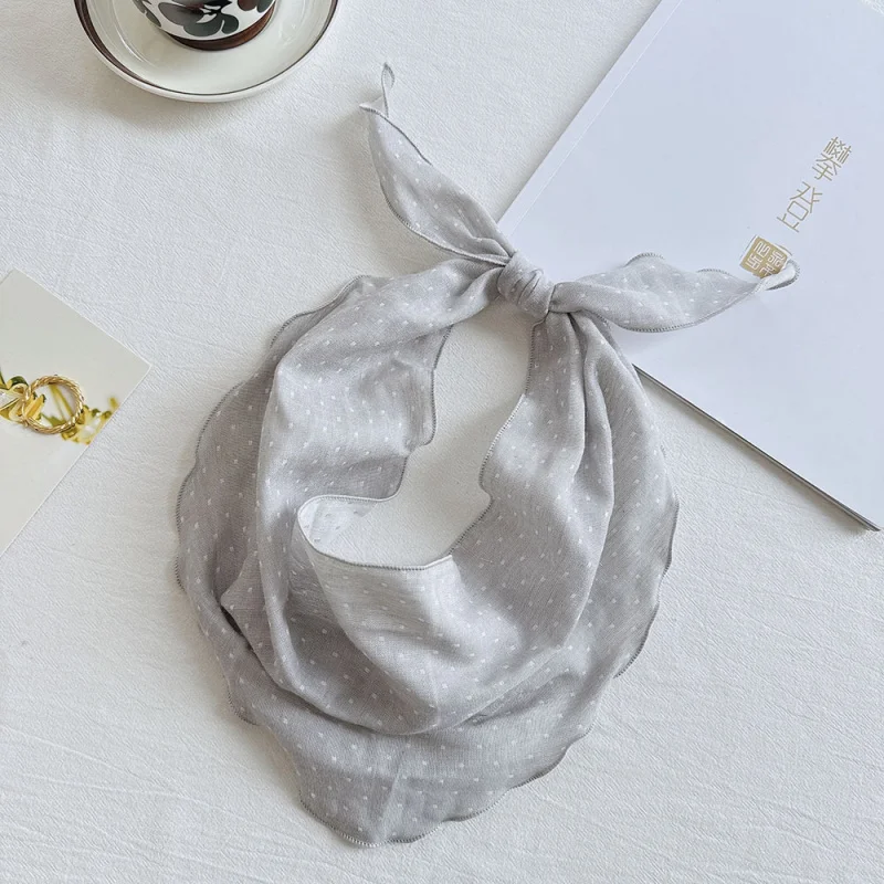 

Хлопковый шарф в мелкую клетку в японском стиле, дышащий, для женщин, мягкий и приятный для кожи, подходит для любого случая.