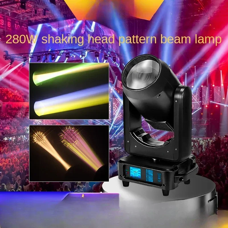 High Brightness 280w Shaking Head Pattern Beam of Light Beam Bar Clear Bar Stage Lighting Equipment Full Set of Led Spotlights