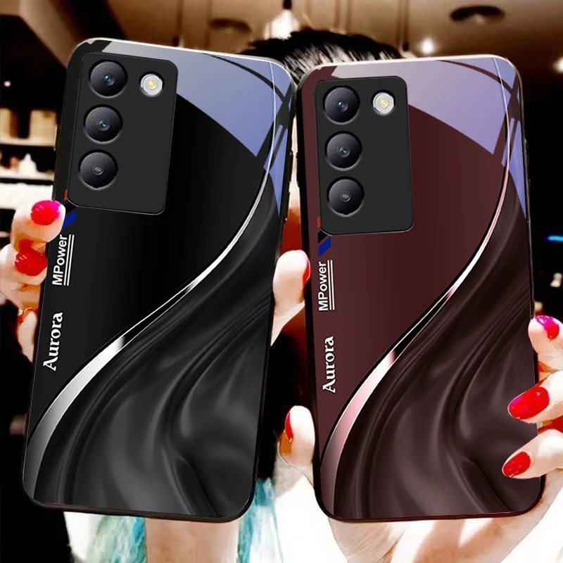 

Water Flow Pattern For Y72 33S 11 03 36 96 Lite 35 16 Iqoo 12 V40 SE 5G 29 40 21 30 X80 Pro Vivo Tempered Glass Phone Case Black