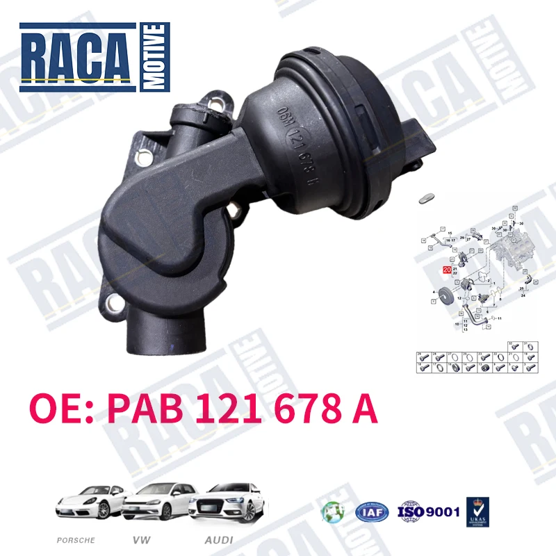 

For Porsche Cayenne Audi A6 A7 Q8 S4 VW Touareg Thermal Pneumatic Valve PAB121678A 06M121678G 06M121678F 06M121678H 9A712167800