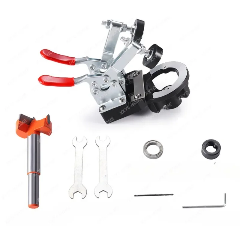 Posizione cerniera da 35 mm Apri foro Aggiornamento Doppio dispositivo di perforazione Guida per maschera Localizzatore porta dell'armadio Strumento per la lavorazione del legno in lega di alluminio