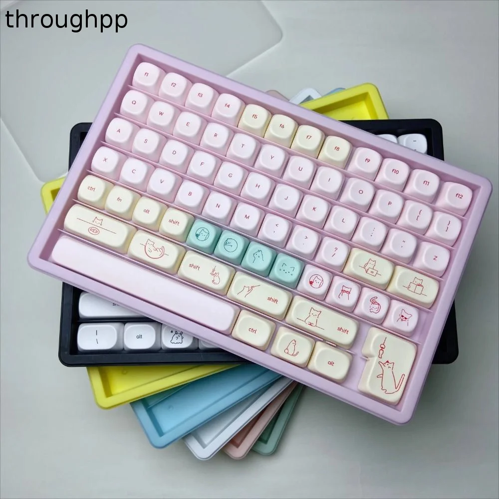 Dustproof PC Keycaps Storage Box with Paper Dividers Stackable Keycaps Package Organizer Waterproof Universal