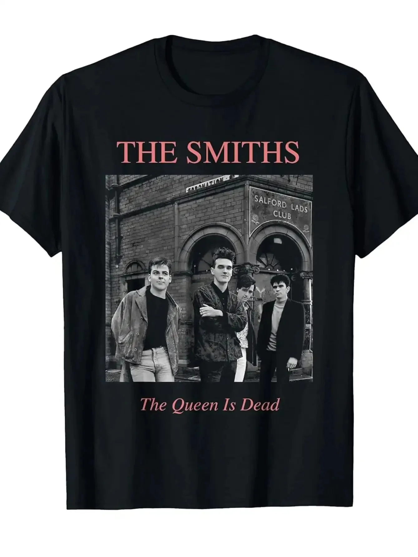 2026 summer The Smiths Band Vintage T-shirt 100%Cotton Men's Short Sleeve unisex Charcoal Oversized Loose Y2K quality shirt