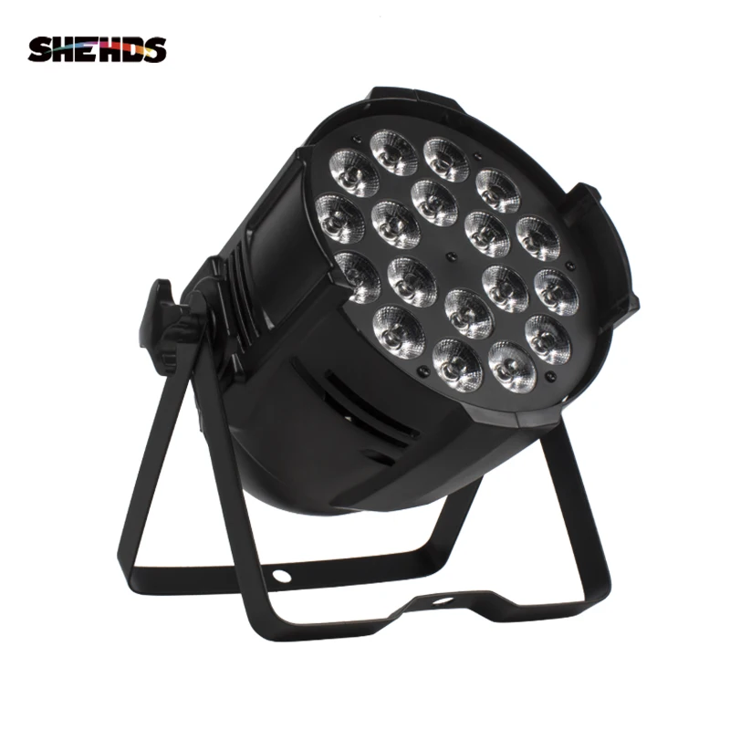 shdhs liga de aluminio led par 18x18w rgbwa mais uv 6in1 18x12w rgbw 4in1 luz dmx512 discoteca barra de luz de natal palco dj 01