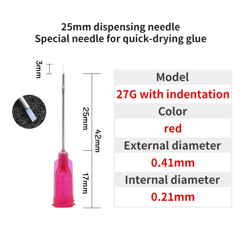 20pcs Dispensing Needle 502 Glue Needle Quick-drying Glue Special Needle Spiral Nozzle Glue Needle