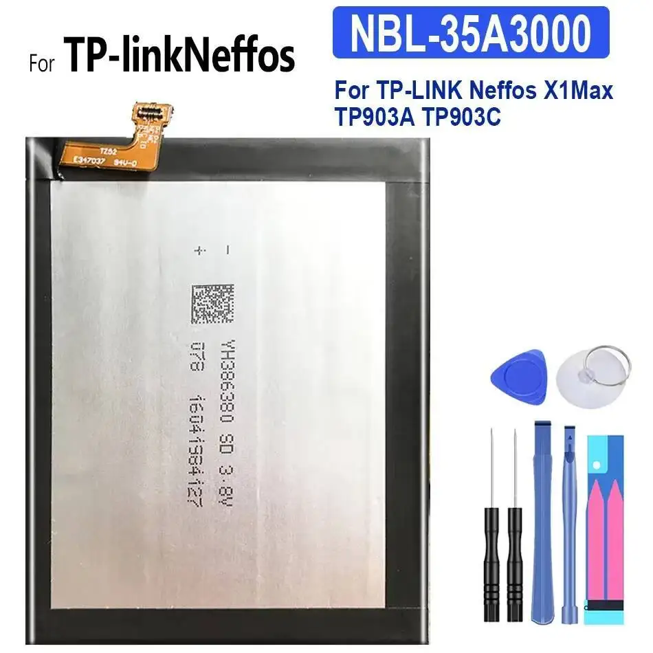 

Высокоэффективный аккумулятор 3000 мАч для TP-Link Neffos X1max TP903A TP903C Nbl-35A3000, надежный источник питания для мобильного телефона
