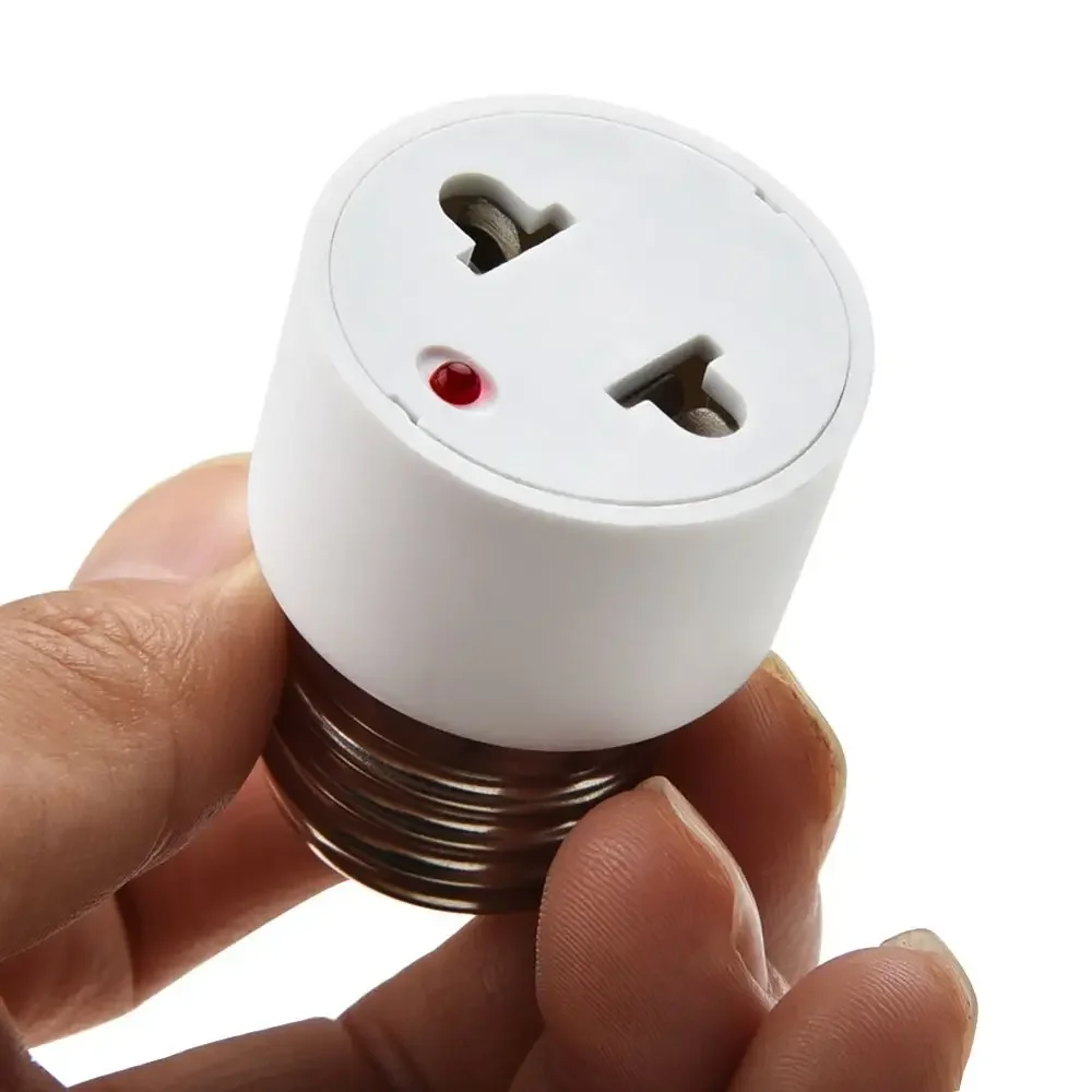 1Pc Practical Connector AccessoriesEU Plug Lamp Holder Bulb Base Lamp Holder Convert Lamp Socket Adapter Light Fixture Bulb Base