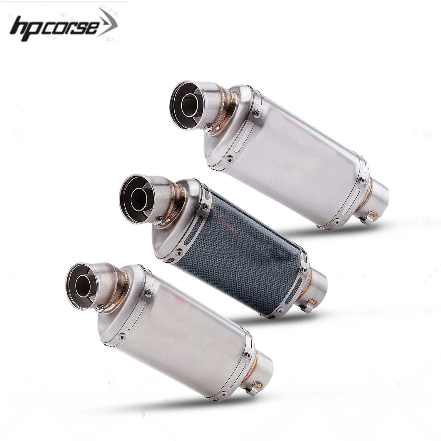 Image of 440Universal 51mm Motorrad-Auspuff-Schalldämpfer mit DB-Killer für PCX160 PCX125 FZ1N Z900 CBR500R R6 R25 R3 R1