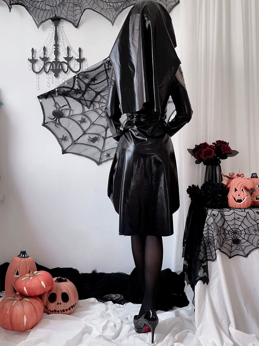 Vampire Nun Costume Plus Size – Dark Gothic Cross Halloween Cosplay Dress