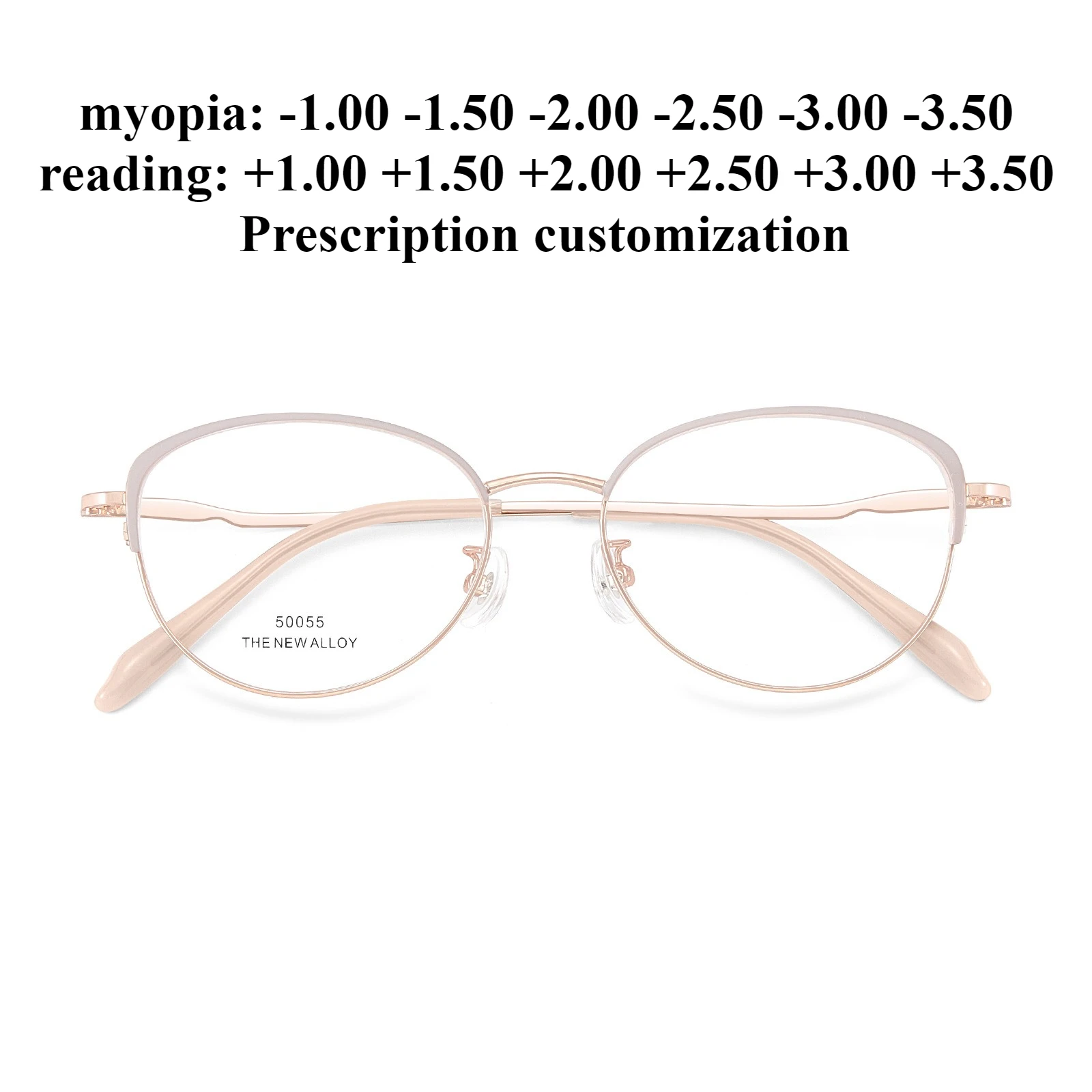 

52 мм ультра-легкие женские винтажные металлические полнокадровые очки «кошачий глаз» для близорукости по рецепту очки на заказ с защитой от синего света очки для чтения