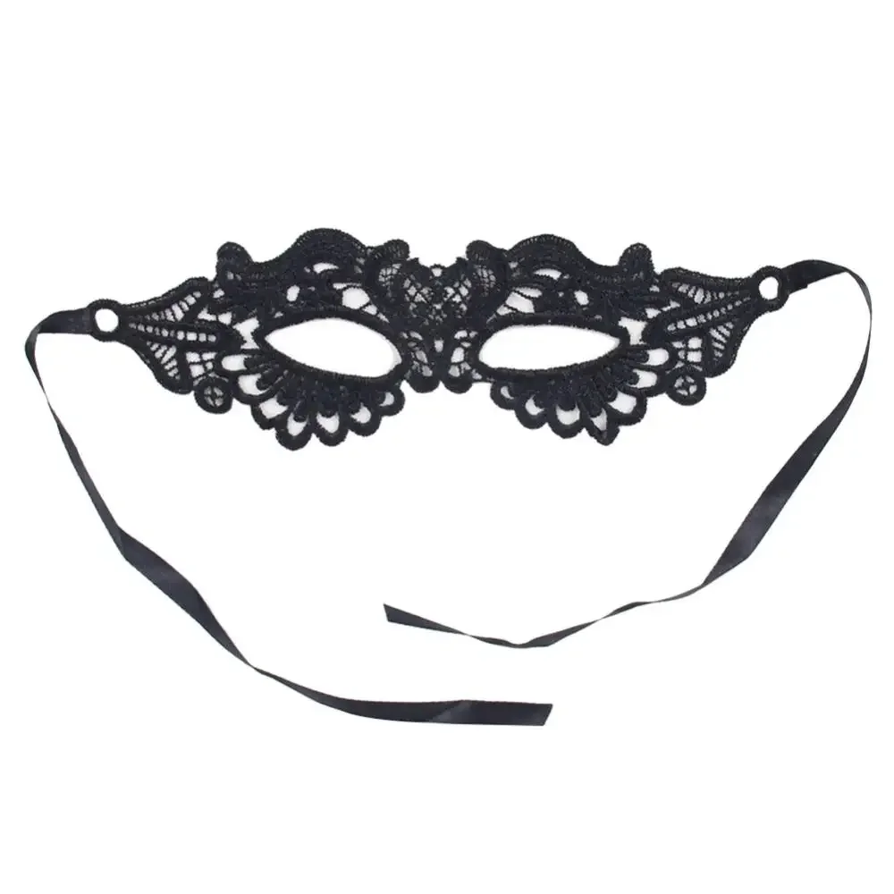 Schwarze sexy Frauen hohle Spitze Maskerade Gesichts maske Prinzessin Party Cosplay Prom Requisiten Kostüm Nachtclub Königin halbes Gesicht Augen maske