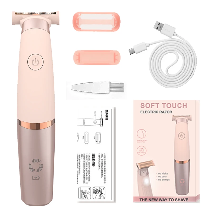 

Electric Shaver for Women Rechargeable Beard HairTrimmer Waterproof Razor Painless BodyClipper Shaving Face Groomer Hair Removal