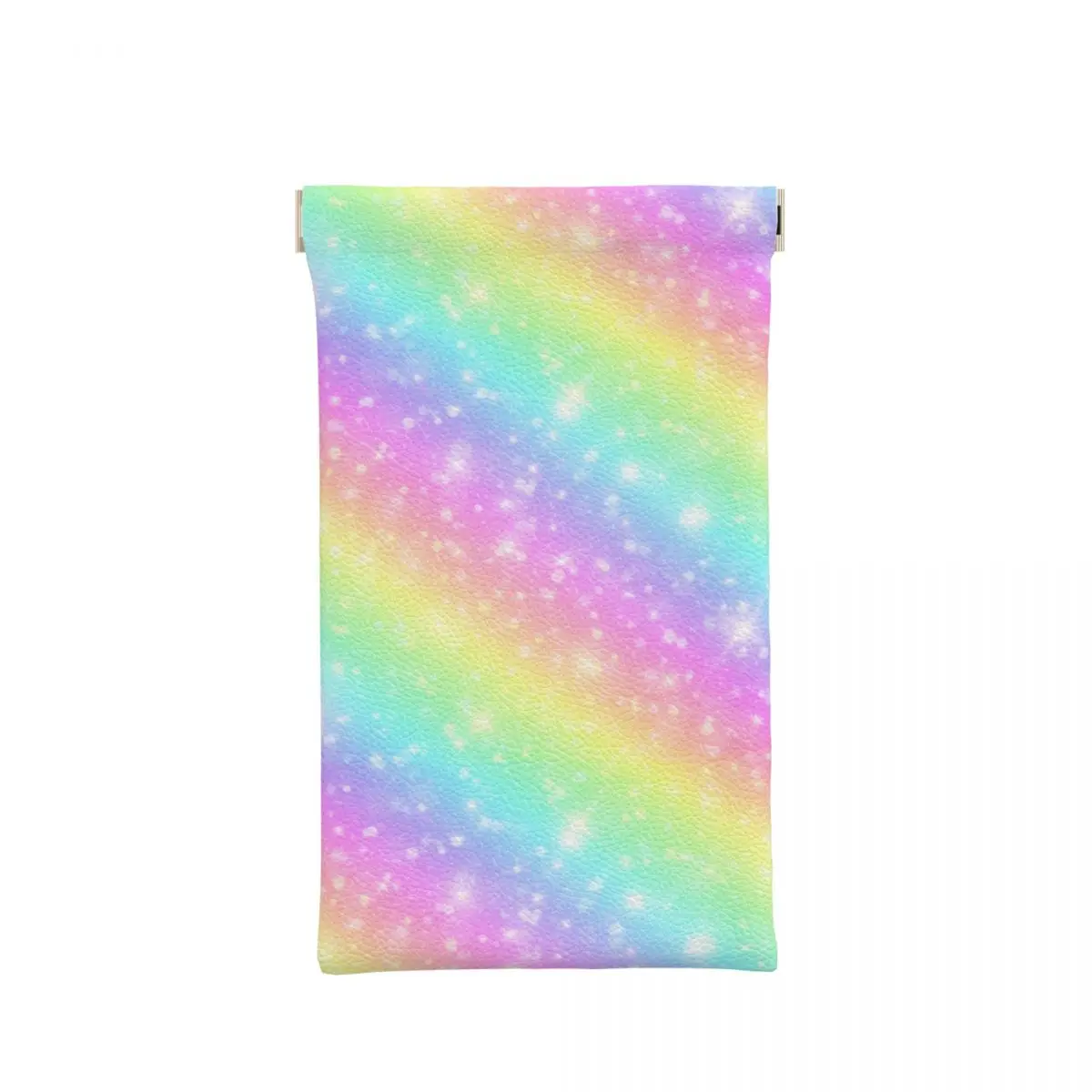 Eyeglasses Pouch Galaxy Fantasy Pastel Color Sky With Rainbow Portable Squeeze Glasses Case Bag