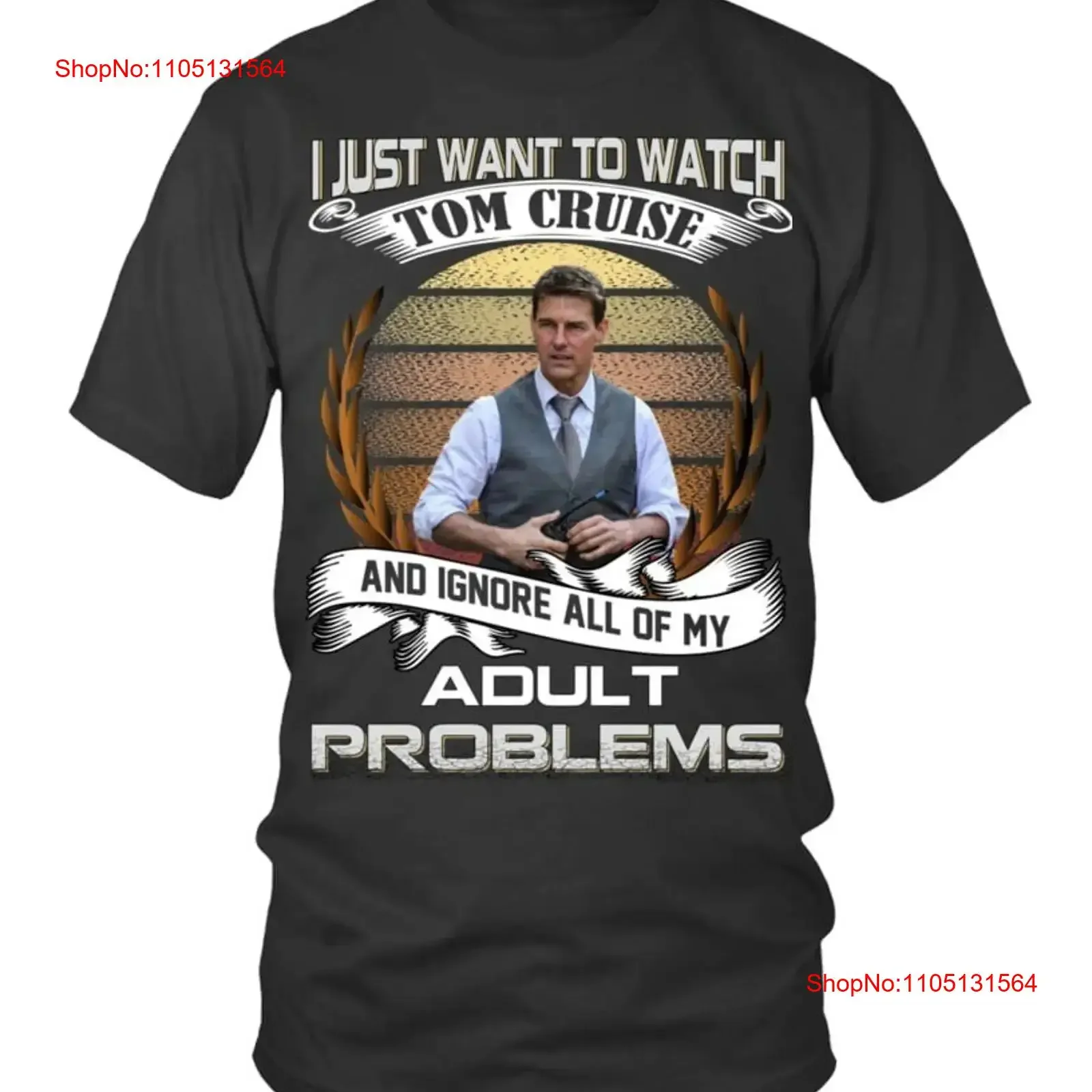 JUST WANT TO WATCH TOM CRUISE ET IGNORE ALL OF MY ADULTES PROBLEMS T-shirt vintage lavé élégant respirant graphique mode