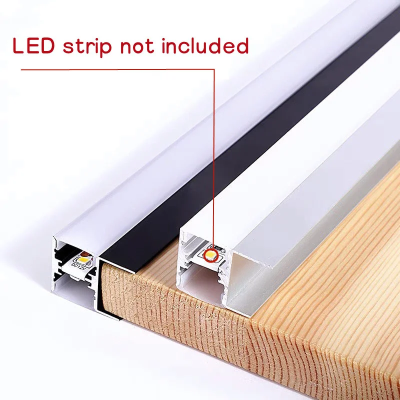 18mm Aluminum Led Profile For Wooden Cabinet Light Double Sided Glowing Hard Bar Lights Cupboard Showcase Home Linear Decor Lamp