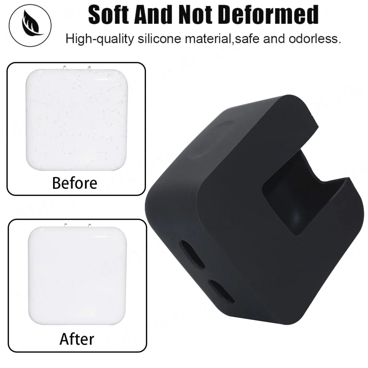 غطاء شاحن من السيليكون الناعم بمنفذ USB-C مزدوج 35 وات لجهاز MacBook Air 13.6 15 بوصة M3 M2 Chip 2024 2023، حافظة واقية لمحول الطاقة