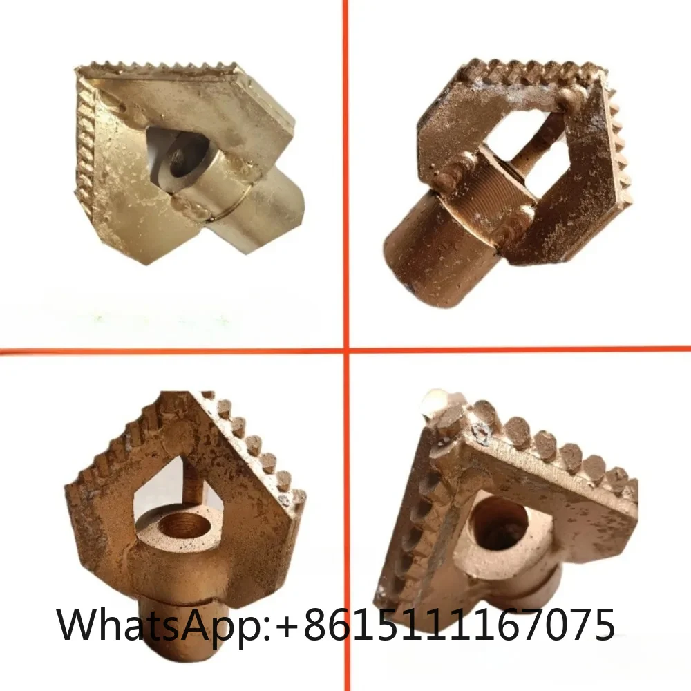 1PC Carbide Three-Wing Rock Drill Bit, Three-Blade Drilling Tool Accessories For Geological Exploration Borehole Drilling