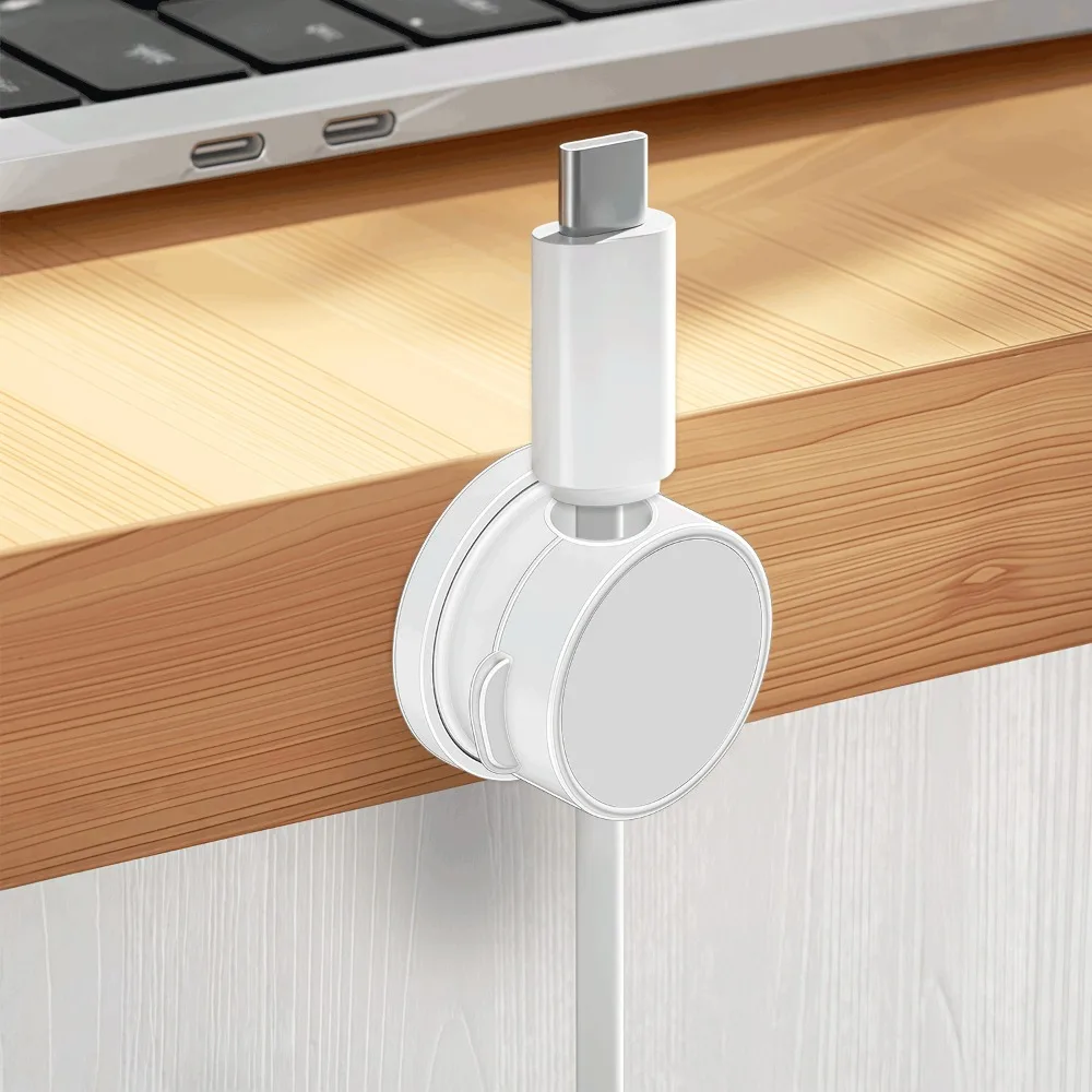

1/6PCS Simple 360 Degree Rotation Magnetic Cable Clips Self Adhesive Magnetic Cord Holder Cable Management Office&Home