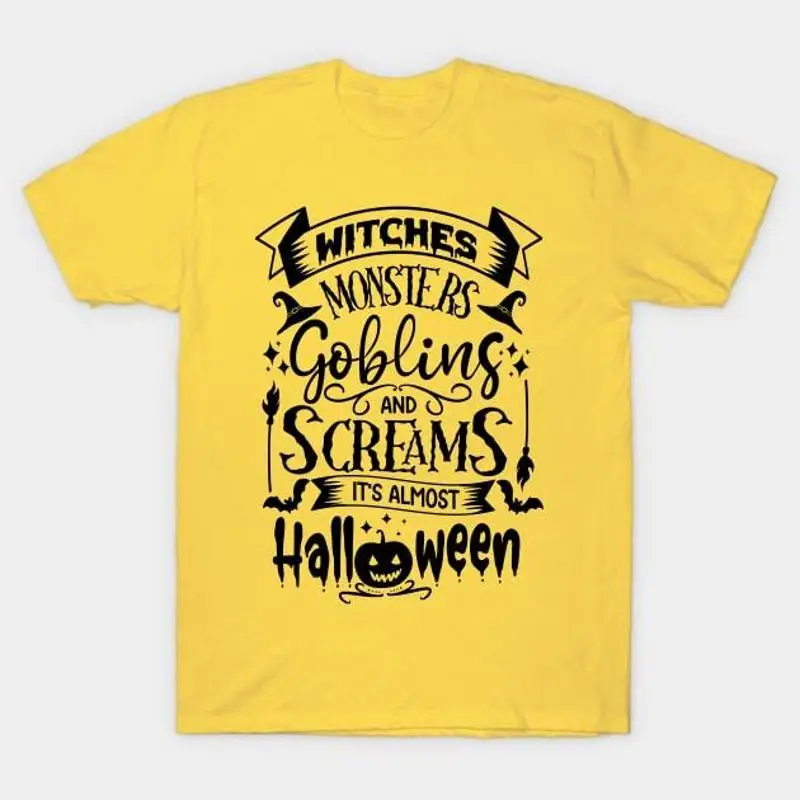 

Футболка Witches Monsters Gobling and Screams It's almost Хэллоуин S 5XL Fast