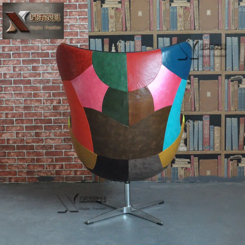 كرسي على شكل بيضة مخصص على الطراز الصناعي، كرسي دوار للمقهى والفندق، مقعد كمبيوتر مكتبي، أريكة فردية إبداعية