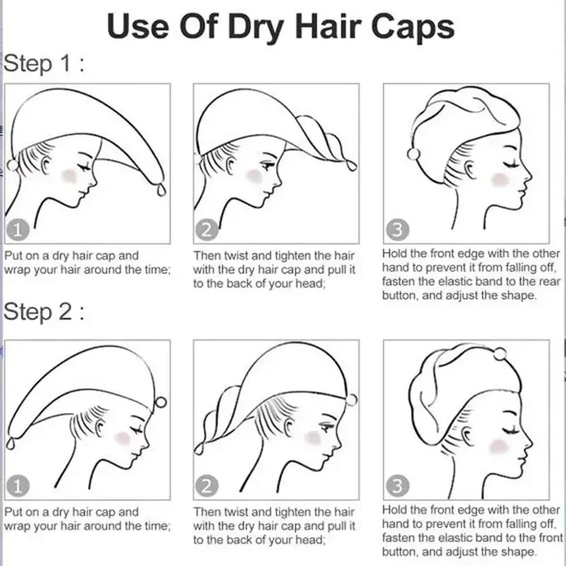 1pc Solid Color Thickened Quick-dry Hair Drying Cap, Super Absorbent image 6