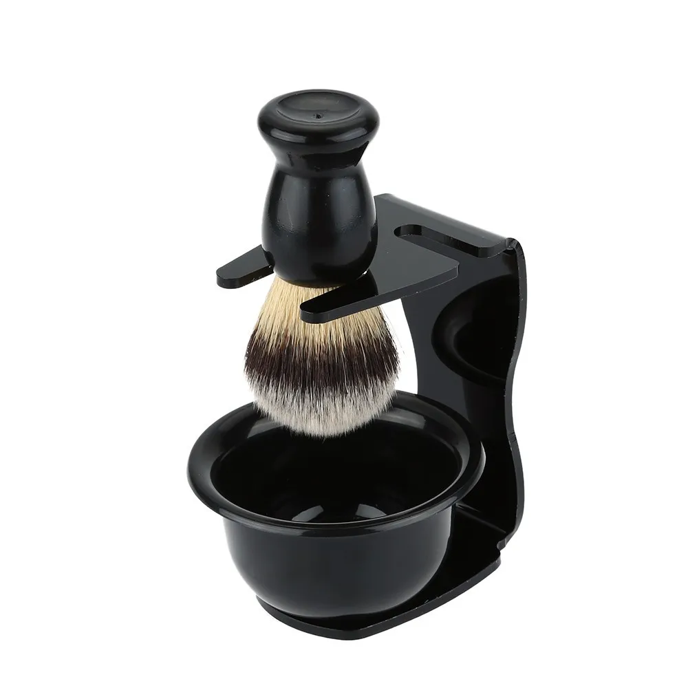 Shaving Brush Holder Set For Men Acrylic Shaving Brush Stand Holder Support Beard Brush Shaving Razor Beard Clean Shaver Kit