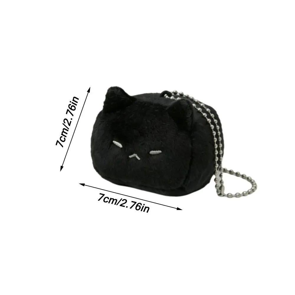 Chaveiro de Pelúcia Macio e Fofo de Gato, Design de Desenho Animado Kawaii, Pingente de Gatinho de Pelúcia, Corrente de Contas, Mini Chaveiro de Pelúcia, Presente de Aniversário