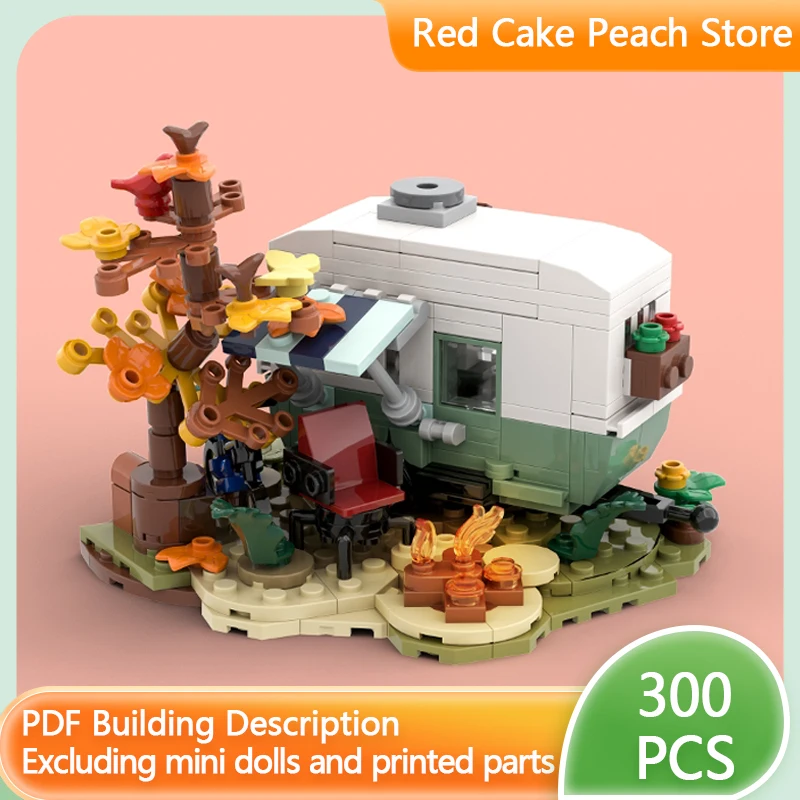 

Модель City Street View MOC, строительные кирпичи, маленькая сцена для кемпинга, приключений, модульная технология, подарки, праздник, сборка, детские игрушки