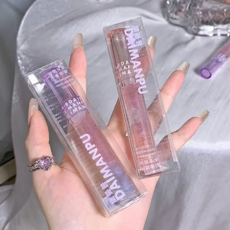 リップグロス 長持ち 保湿 簡単ハロー染色 防水ミラー 水ガラス リップグロス 透明カラー化粧品
