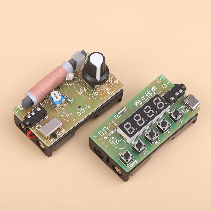 87-108MHz AM/FM Medium Wave FM Two Band Stereo Digital Tuner Headset Radio Module Kit Diy Making Teaching Products