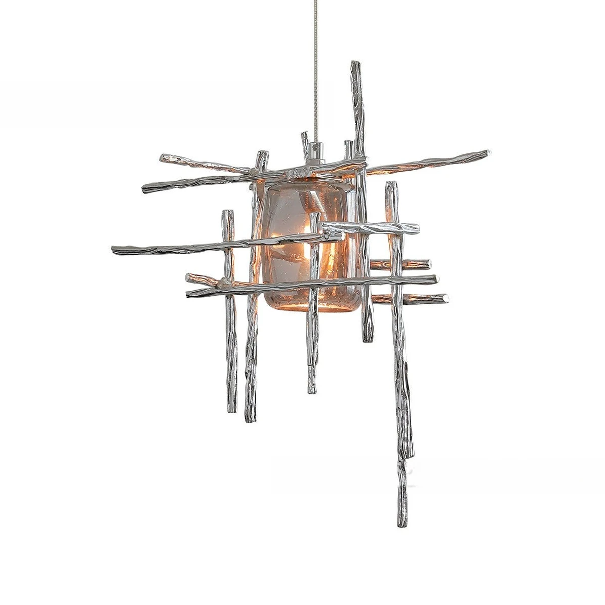 

The 1970s medieval chandelier Forge all copper lamp American style rough and elegant