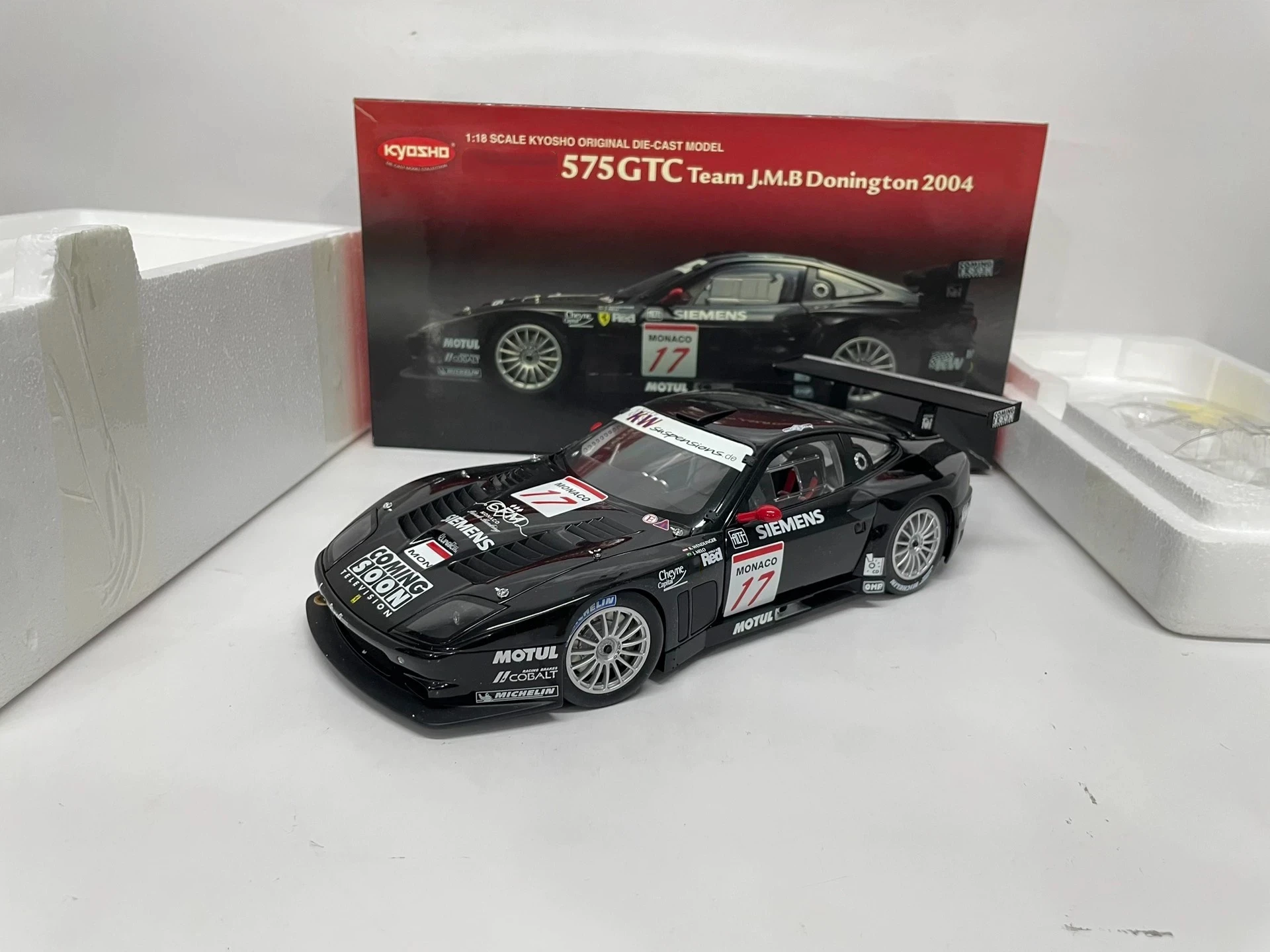 

Металлическая статическая модель автомобиля Kyosho 1:18 GTC 2004, черная, лимитированная серия, имитация, подарок