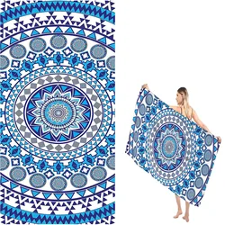 Microfibre Beach Towel, Oversized Adult Beach Towels, Quick Drying Sand Free Pool Towel for Swimming, Sports, Beach