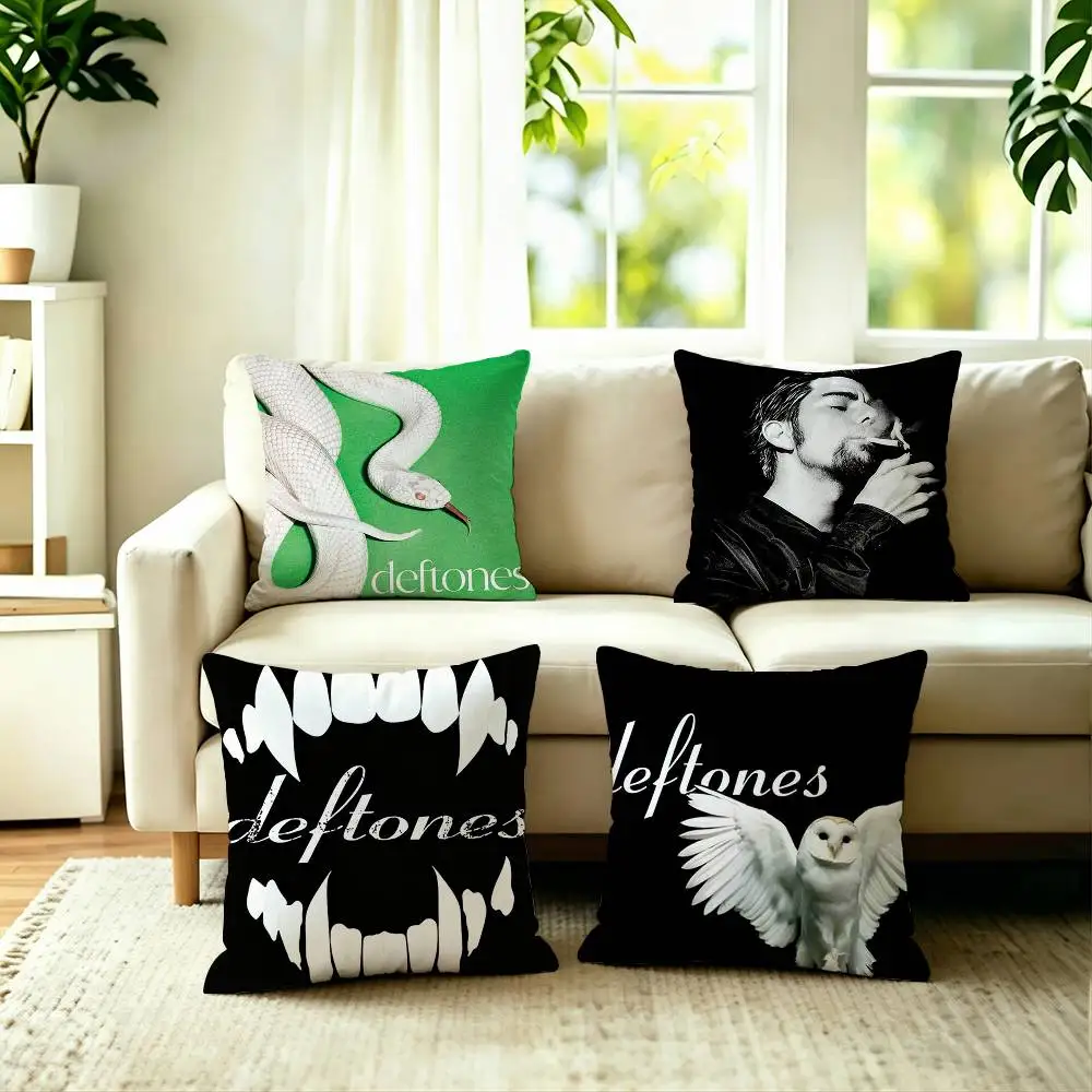 

The Rock B-Band D-Deftones Square Double-Sided printed Pillow Case Bedroom Bedside Pillow Sofa Cushion Cover