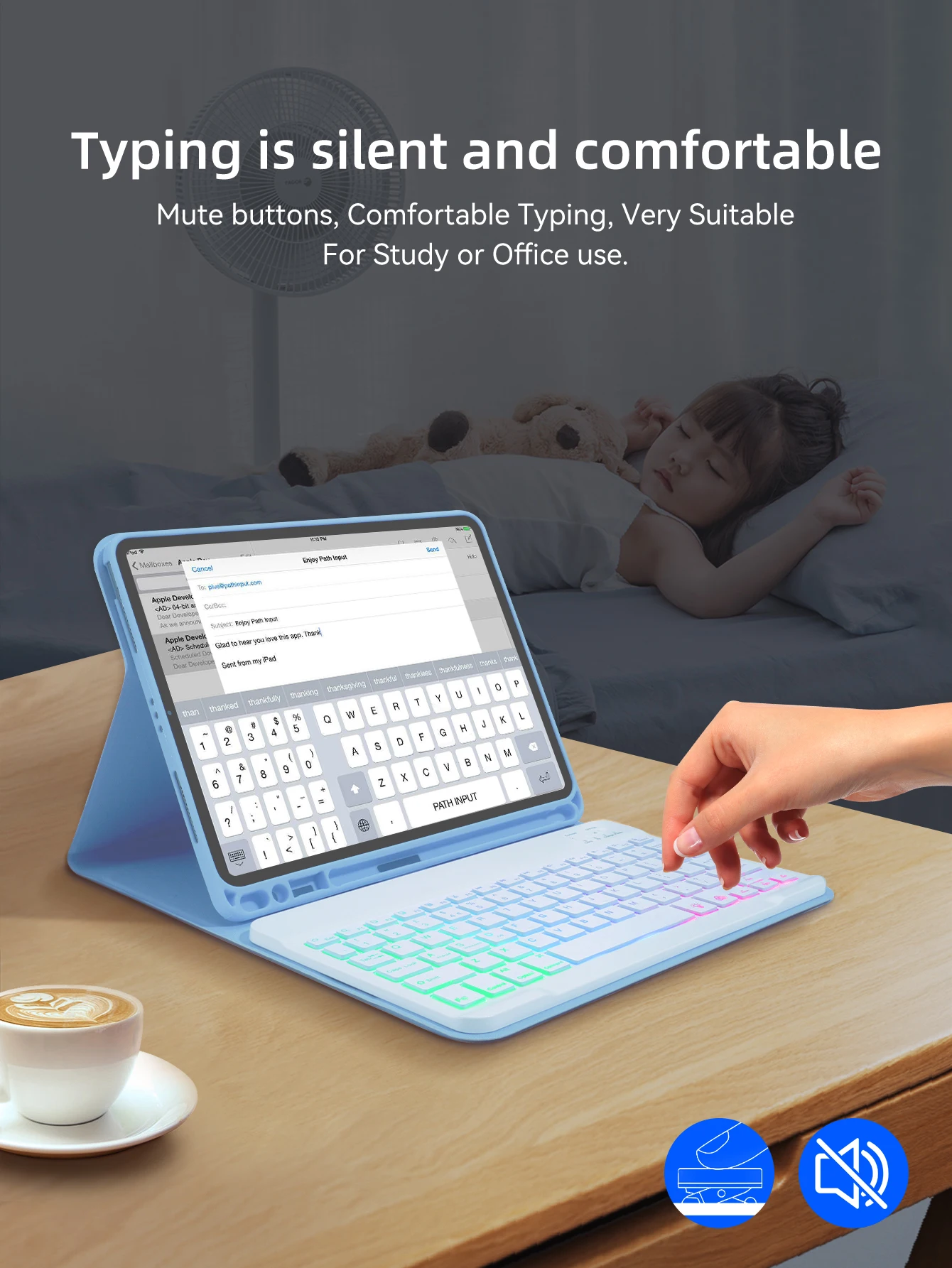 Bluetooth Backlight Keyboard Case for iPad A16 Case 11th 10th Gen for iPad Air 11 M2 M3 M4 2026 Smart Cover Magnetic Case