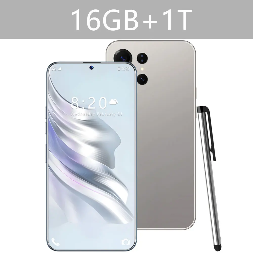 Nieuwe S26 Ultra Smartphone 2026 Origineel 7.3HD Globale Versie 5G Dual SIM Voordelige Mobiele Telefoons 7800mAh Android 15 Mobiele Telefoons