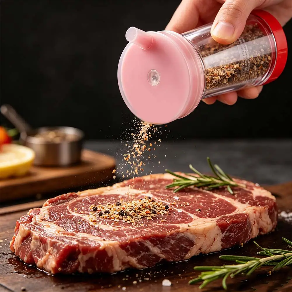 Hand-Rotated Manual Sesame Grinder with Moisture-proof Cover Transparent Body Sesame Mill Bottle Plastic Flaxseed Crusher