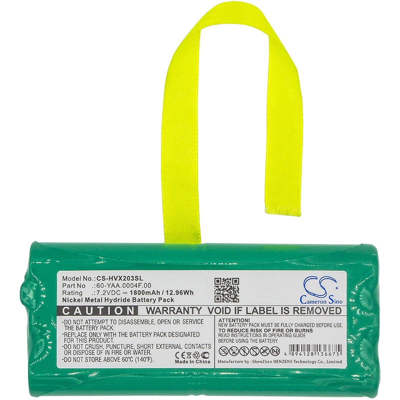 1800mAh 7.2V Cameron Sino replacement Battery 60-YAA.0004F.00 for HumanWare VictorReader ClassicX, ClassicX+, 202VRC, 203VRC