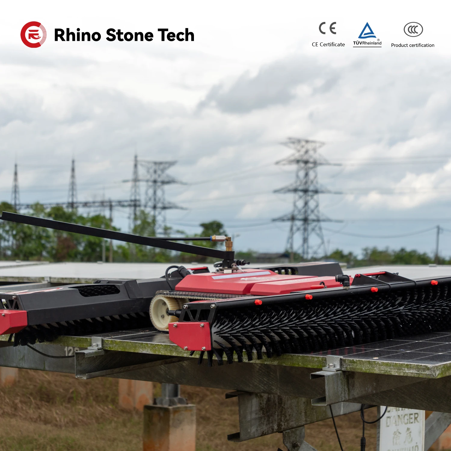 Remote Control Photovoltaic Panel Cleaning Machine Solar Panel Cleaning Robot Equipment for Solar Farm