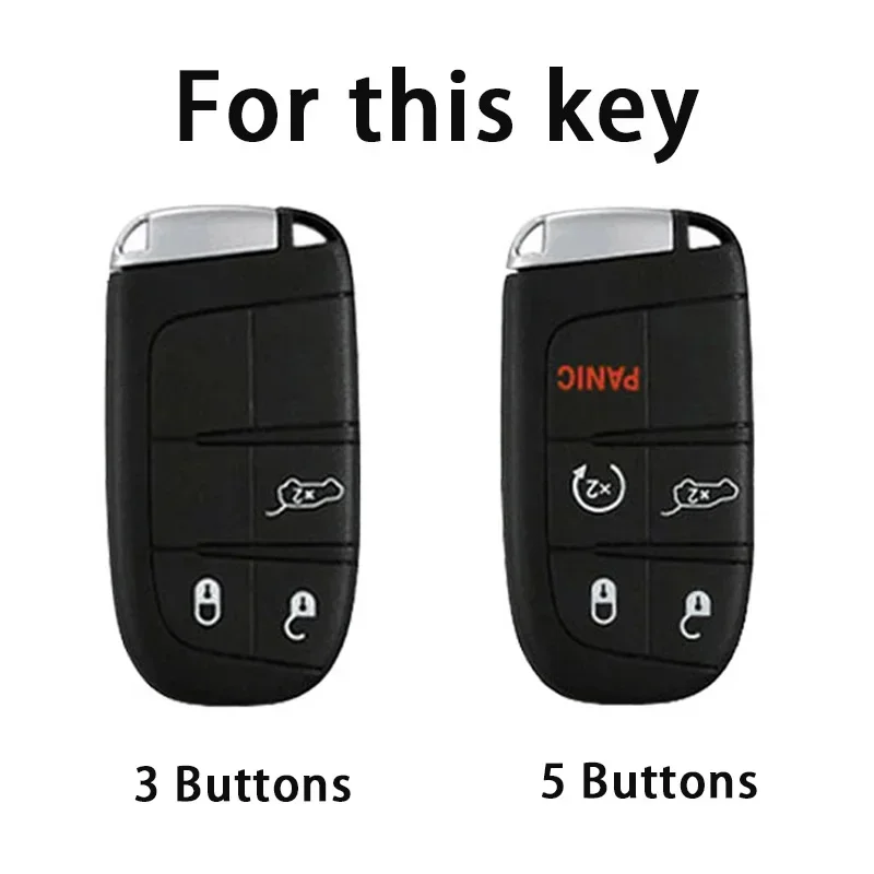 TPU Car Key Case Cover for Jeep WK2 KL BU MP Renegade Grand Cherokee Dodge Ram Charger 200 1500 Challenger Chrysler 300C Journey