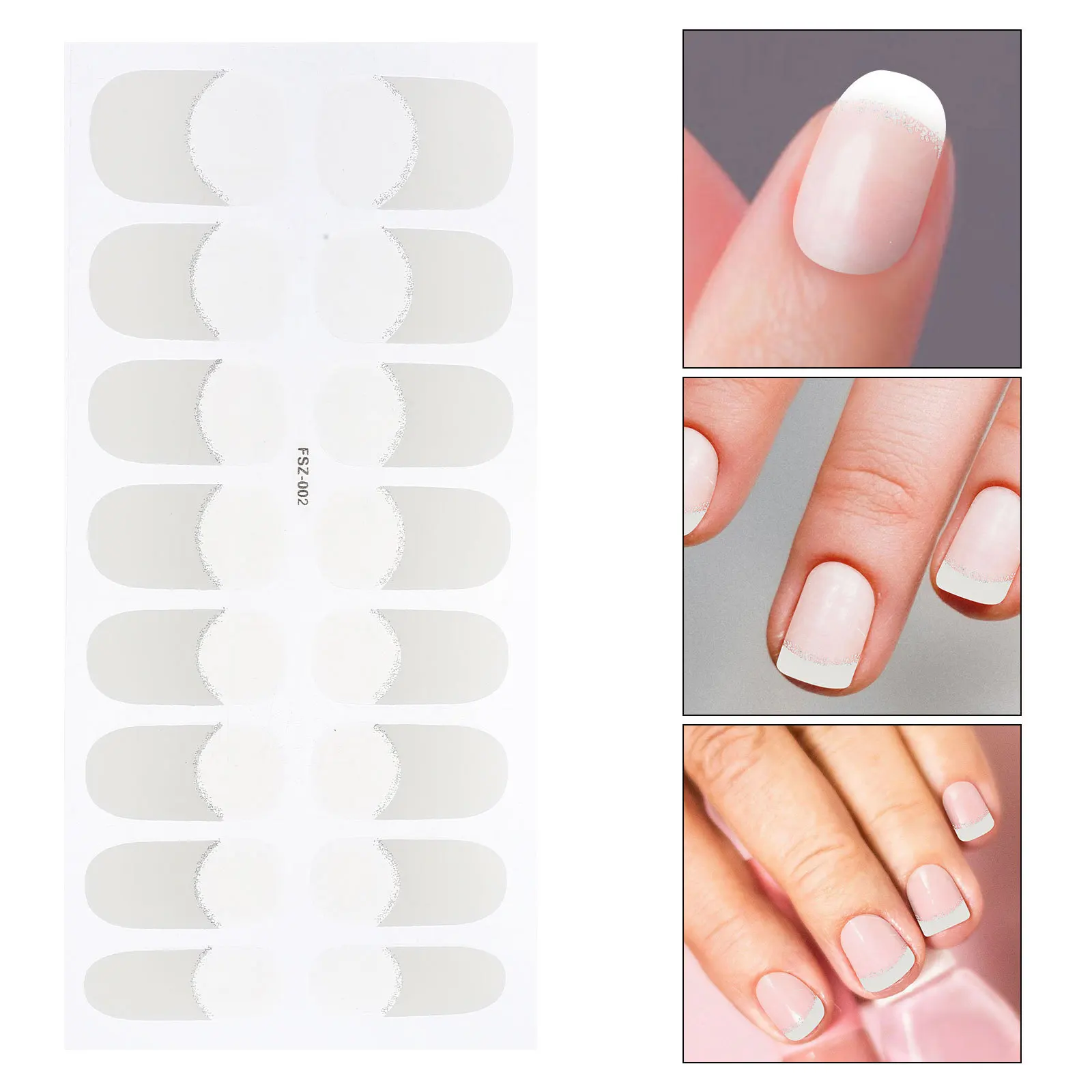 

Nail Gel Strips 3 Sheets Fast Application Durable Polish Stickers Beautiful Nails for Women Gel Nail Stickers Sticker for Women