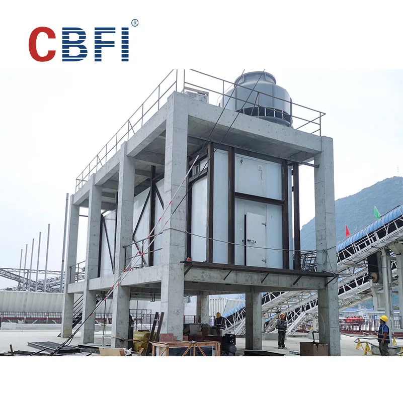 Industrial Water Chiller Concrete Ice Cooling System Solution 30 40 50 60 80 120Tons Flake Ice Maker Machine