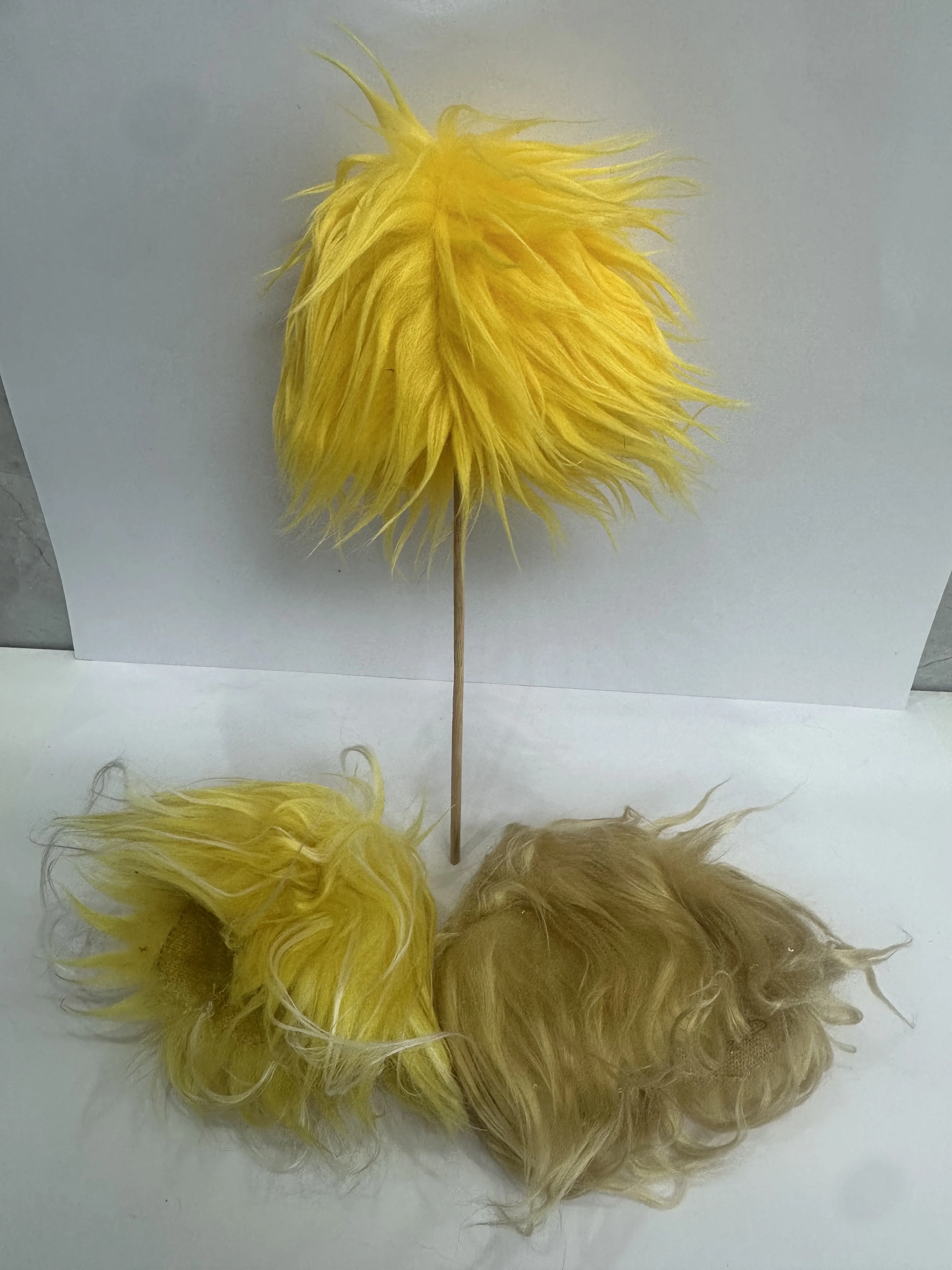 M0103 giocattolo fatto a mano per bambini 1/12 1/8 1/6 1/3 1/4 parrucca bambola zio BJD/SD oggetti di scena bambola Accessori Capelli gialli oro bianco 1 pz